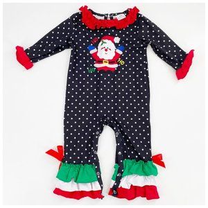 Christmas Santa Ho Ho Ho One Piece Long Sleeve Romper 18 Months